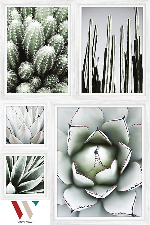 Set 5 Vinyl Way cactus Dada Art L.90 x l.60 cm