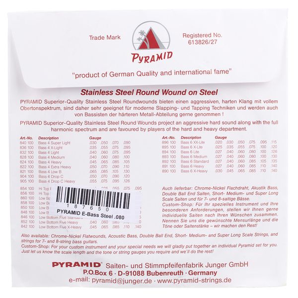 Pyramid 080 Single String bass guitar