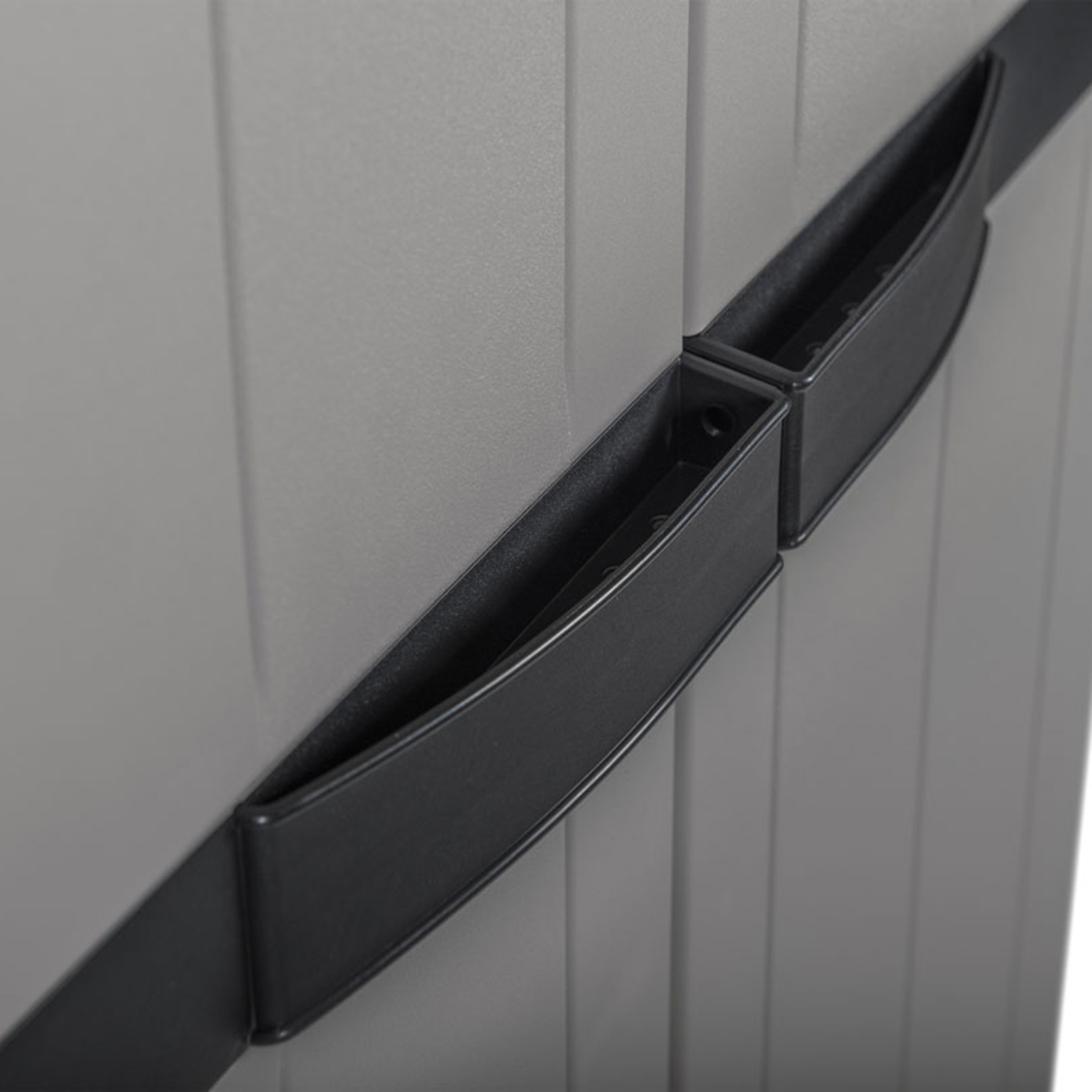 Universal-Schrank - grau-schwarz - 165 cm hoch