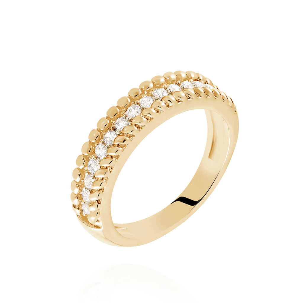 Bague Marie-baptistine Plaqué Or Jaune Oxyde De Zirconium