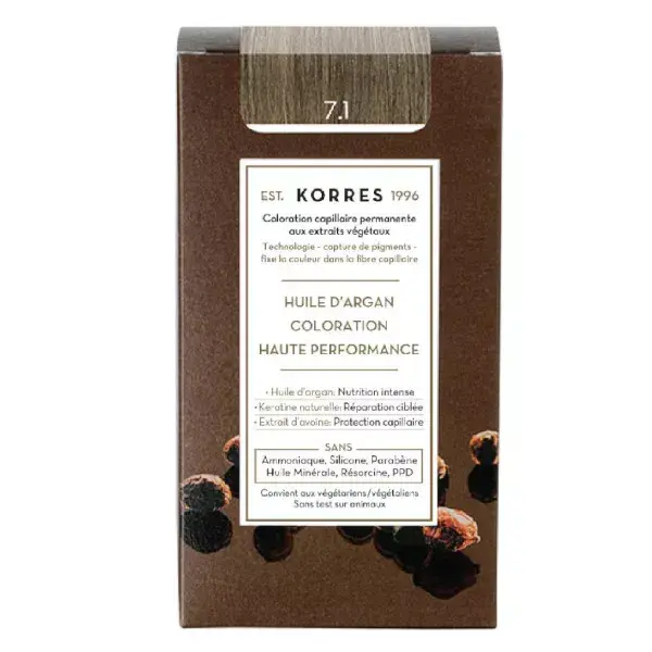 Korres Capillaire Coloration Permanente Blond Cendré 7.1