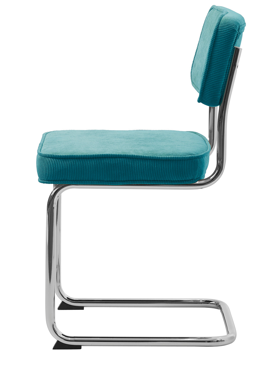 Luxor Eetkamerstoel - Set van 4 - Blauw Ribstof