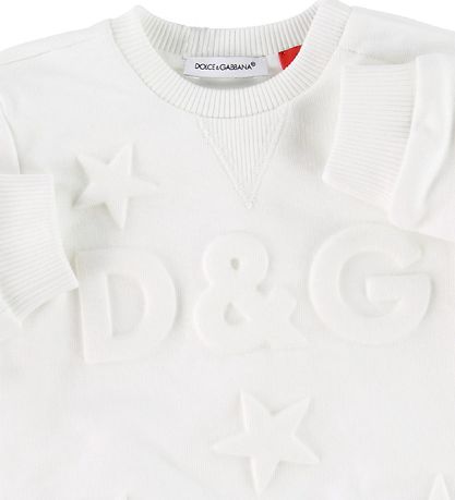 Dolce & Gabbana Sweatshirt - Weiß m. Sternen