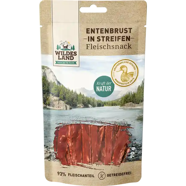 Hundesnack Entenbrust in Streifen