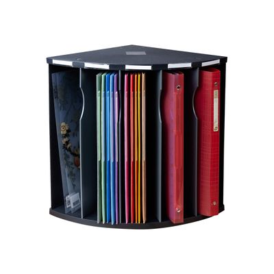 Exacompta The Corner A4+ - Trieur courrier ergonomique - 5 compartiments - noir/gris