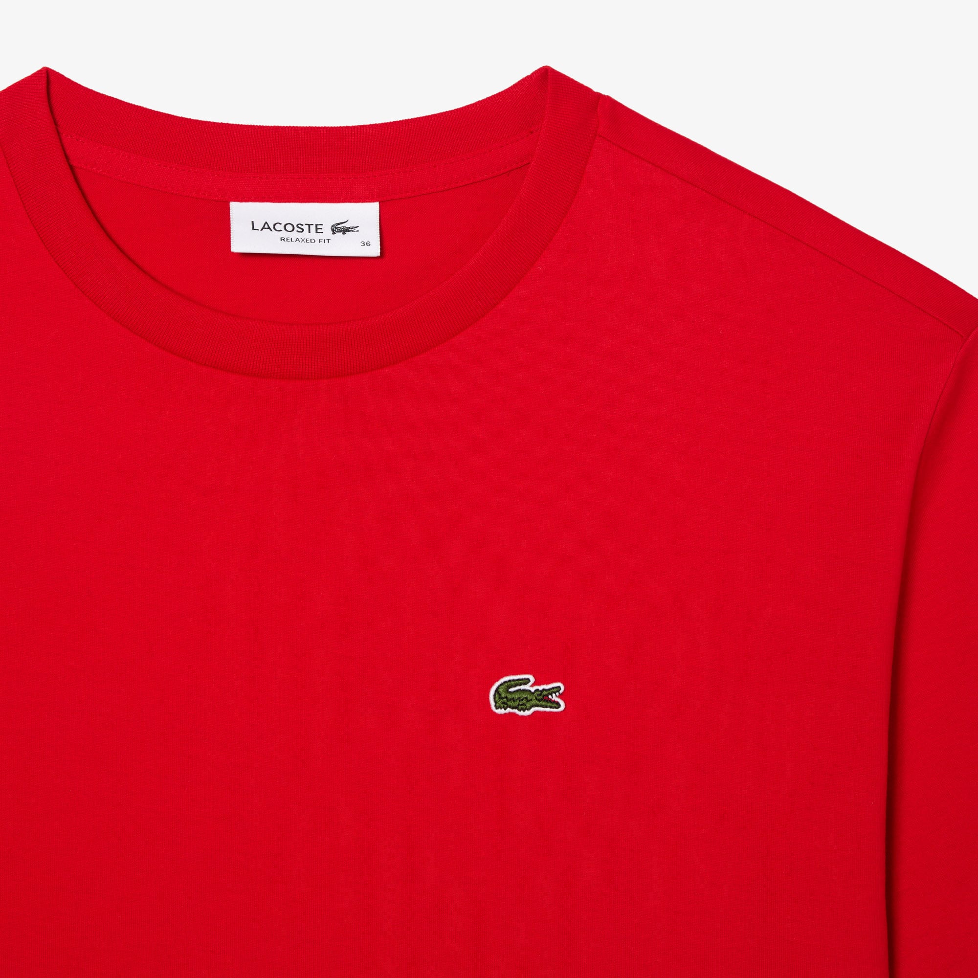 Damen-T-Shirt aus Premium-Baumwolle T-Shirts - Rot - Lacoste - Damen