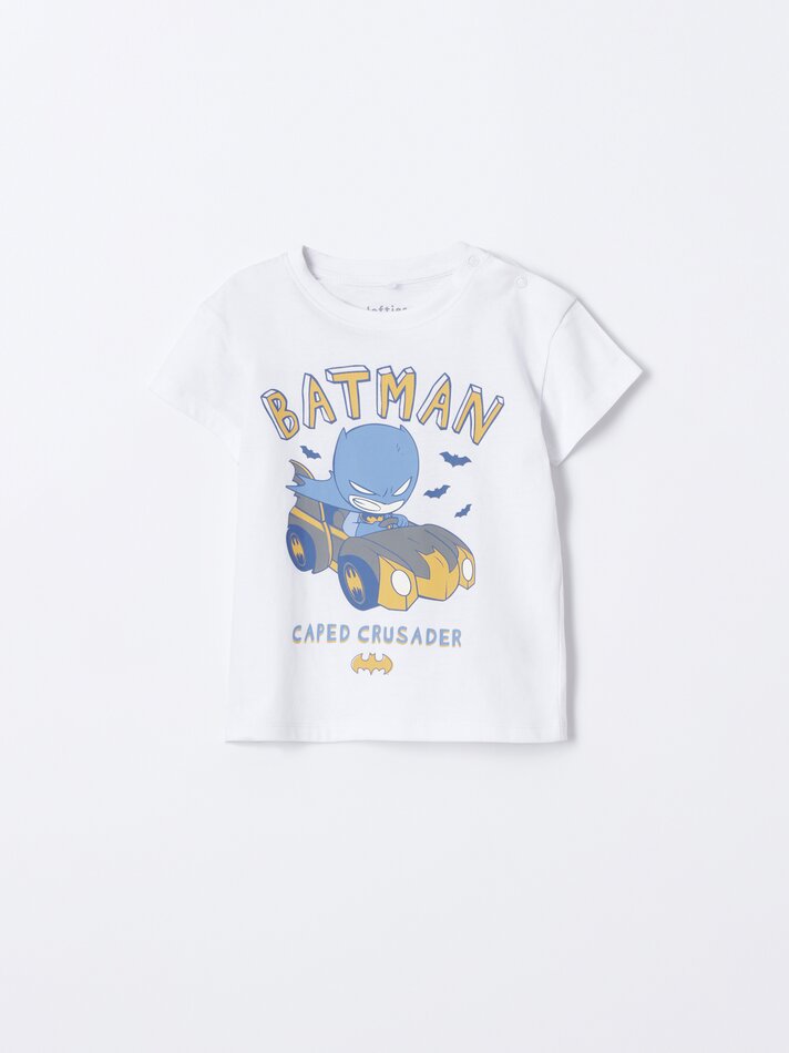 Conjunto Batman DC: camiseta e shorts jeans - Azul claro