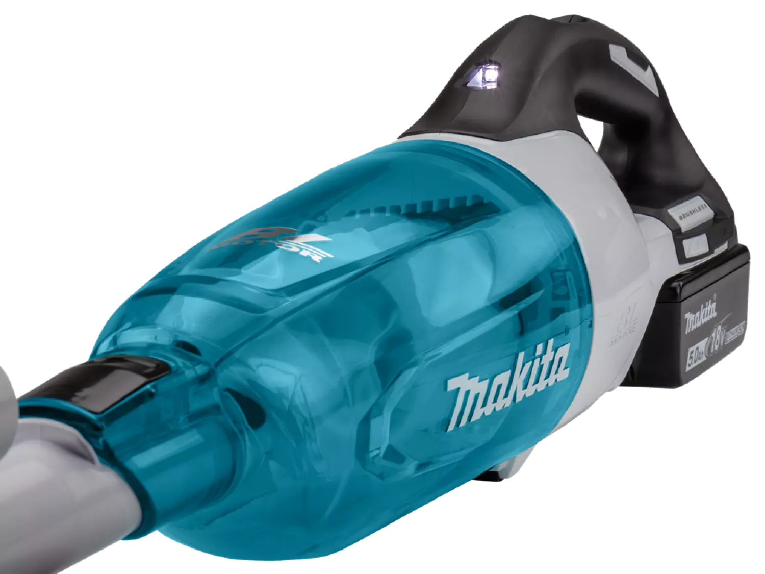 Makita DCL281FZWX 18 V Li-ion accu steelstofzuiger body - wit - koolborstelloos