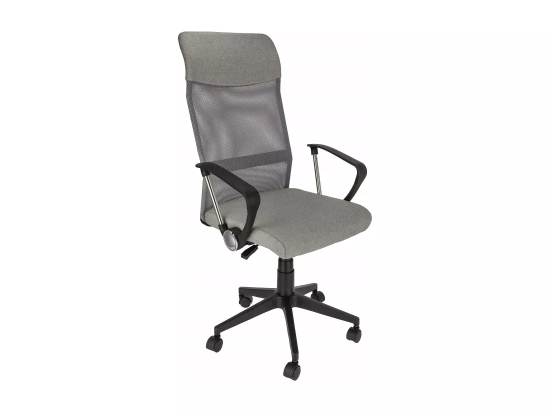 ZOOM fauteuil tissu gris mélangé