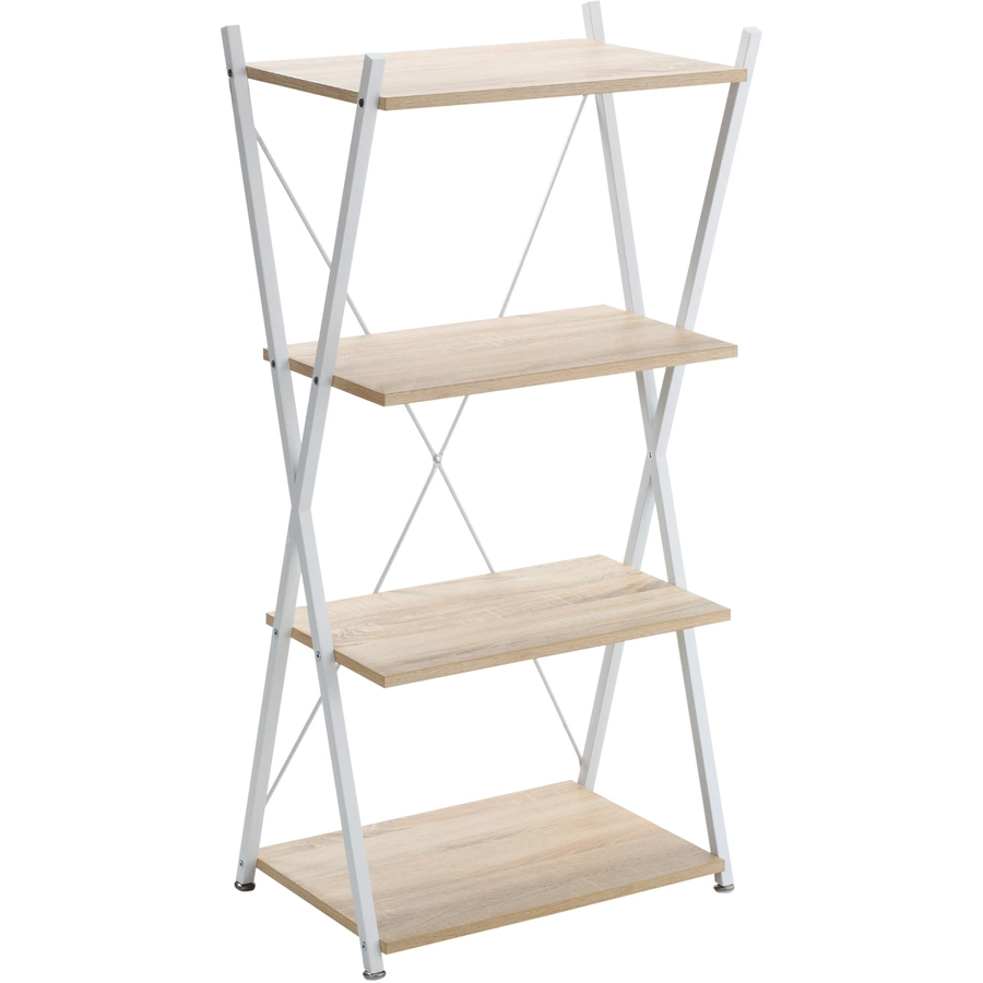 HOMCOM Bücherregal mit X-Form Gestell bunt