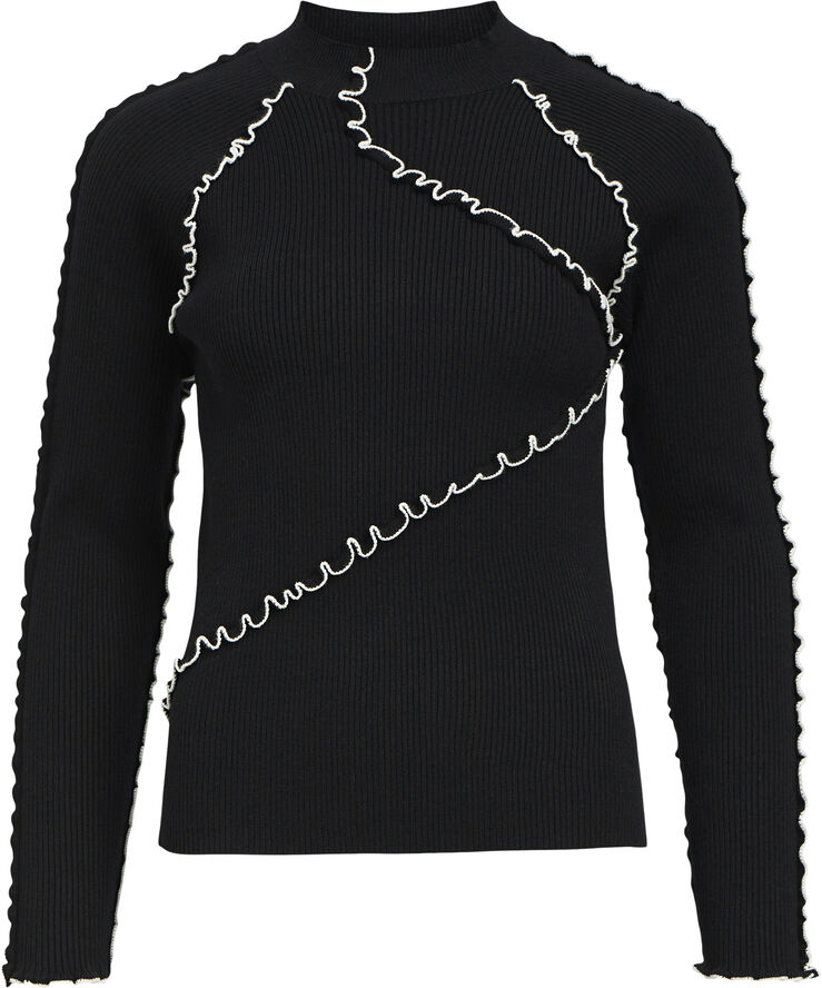 Object OBJJANNE KNIT SLI L/S PULLOVER 136 Multi