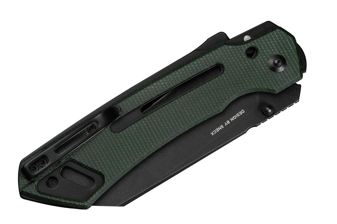Civivi Buster FG C24052-3 Blackwashed Nitro-V, Green Micarta, zakmes, Snecx Tan design