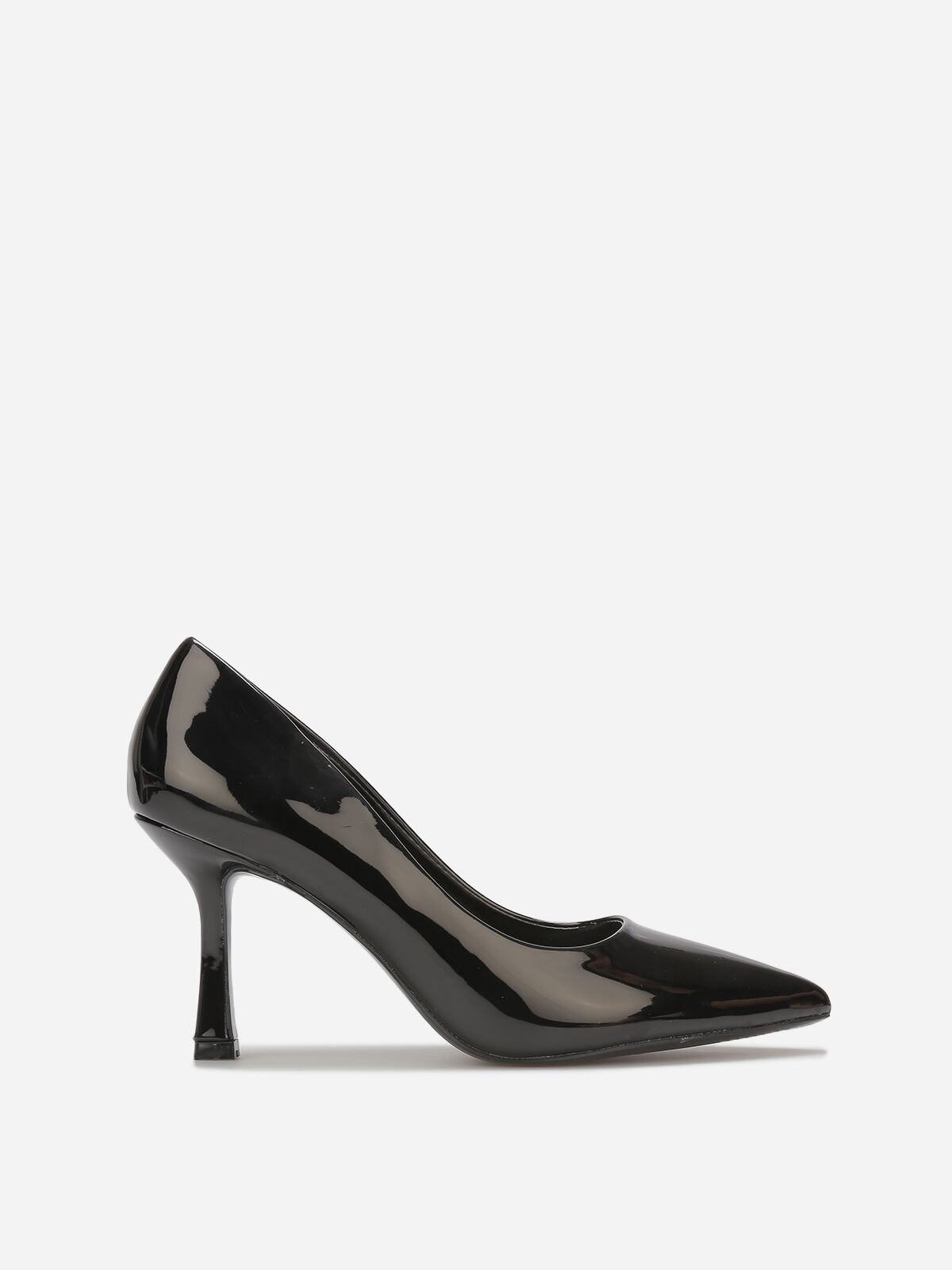 Escarpins pointus à talon bobine- Noir