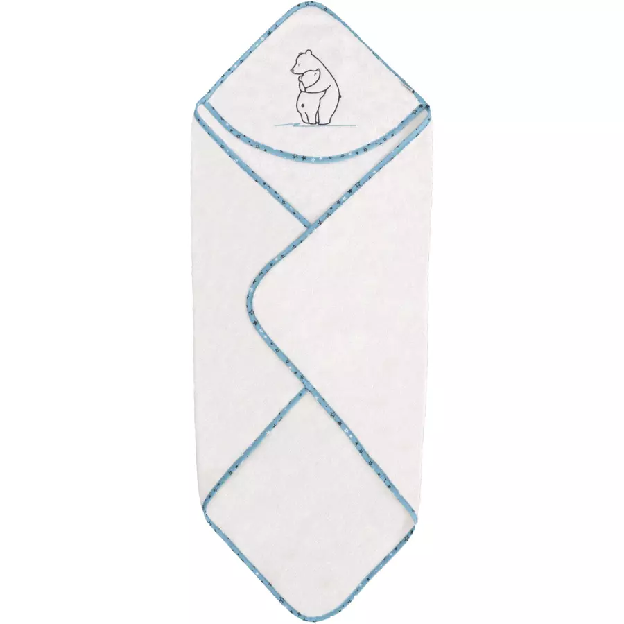 Sterntaler Kapuzen-Badetuch 80 x 80 cm Elia ecru