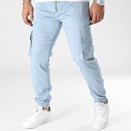 Pantalon Cargo Bleu Clair