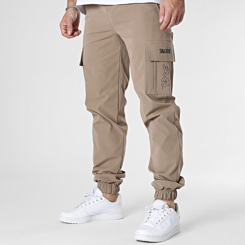Pantalon Cargo Lapin King Beige Noir