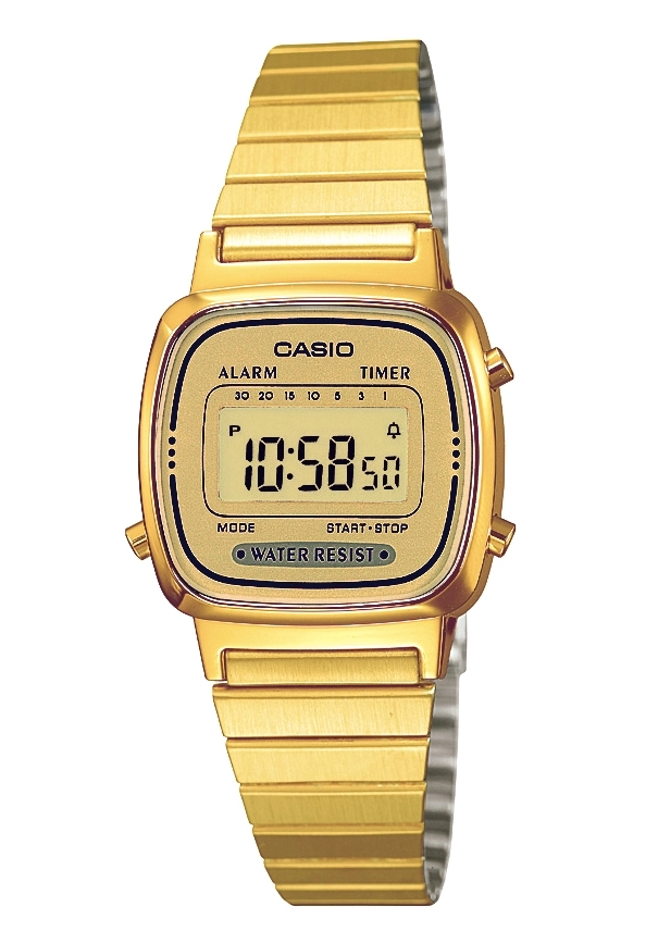 Casio Damen-Digitaluhr Gold LA670WEGA-9EF