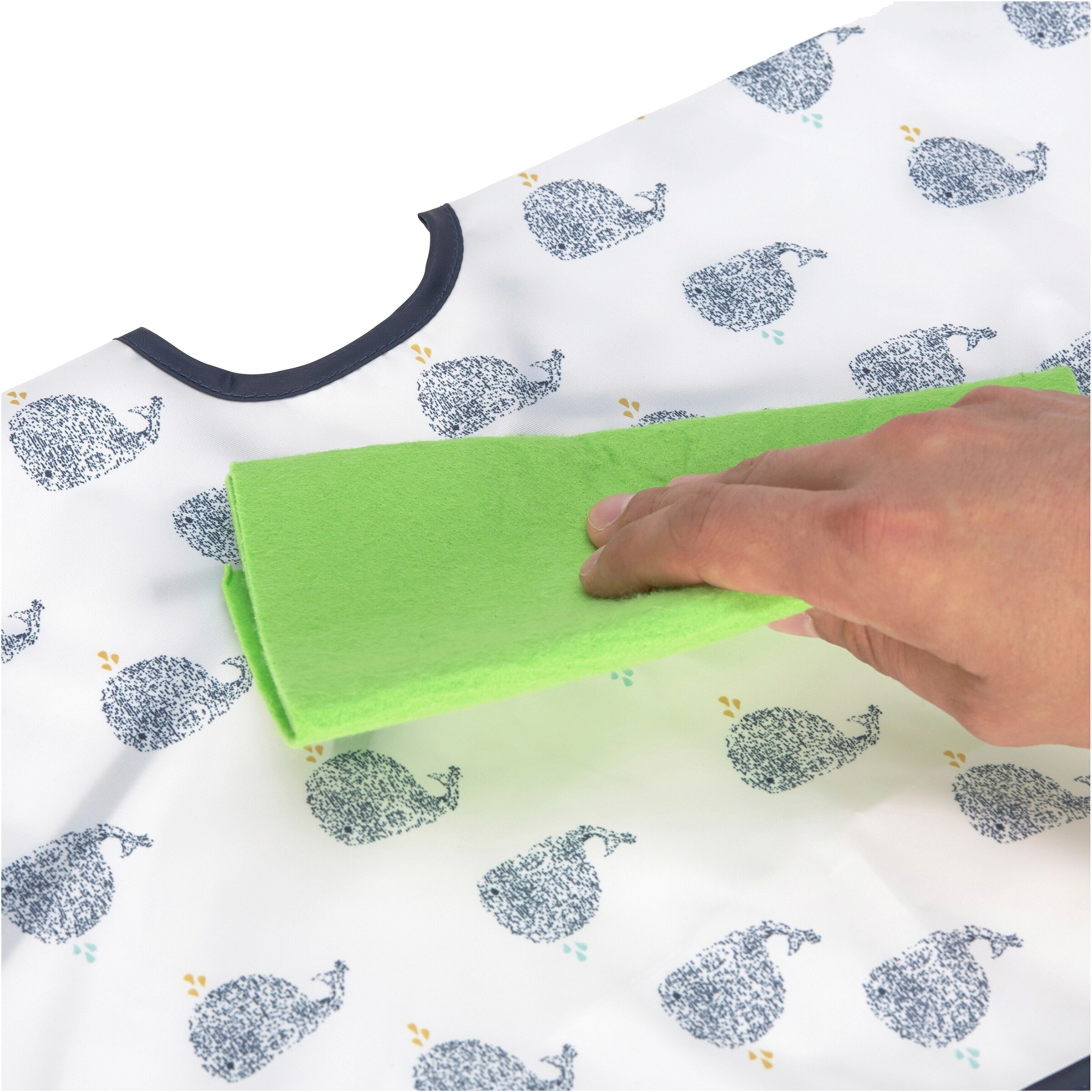 Lässig - 4KIDS Ärmellätzchen blau Wal