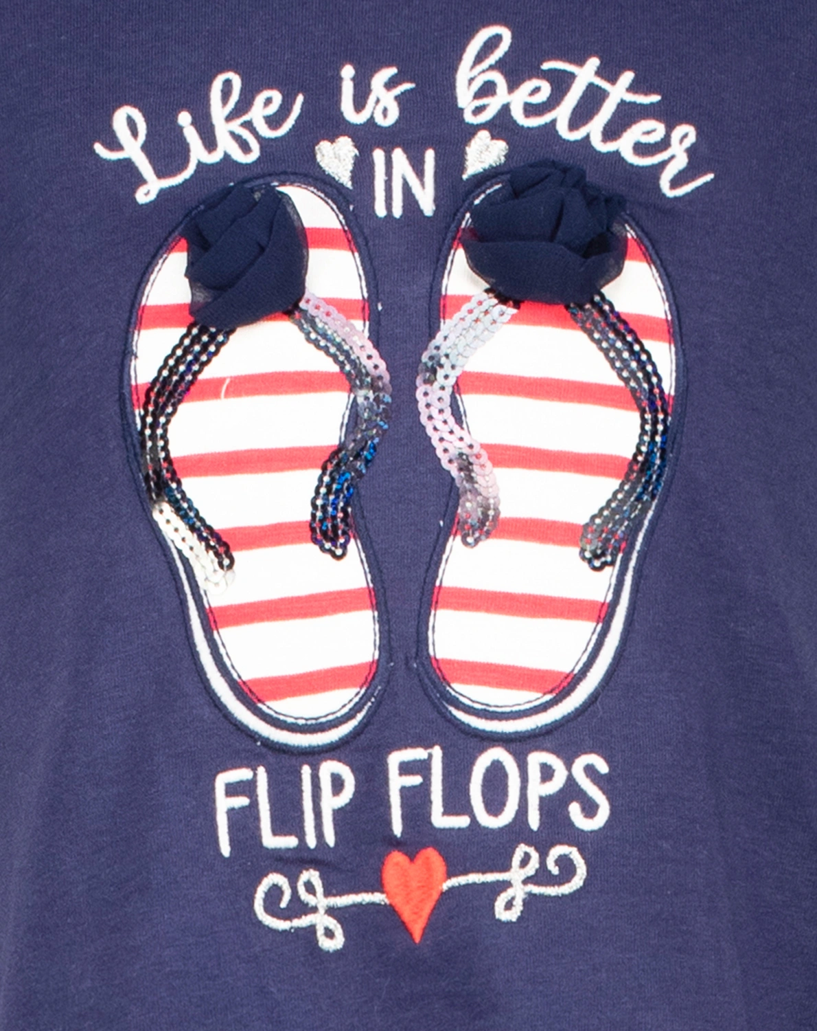 T-Shirt LIFE IS BETTER in true navy