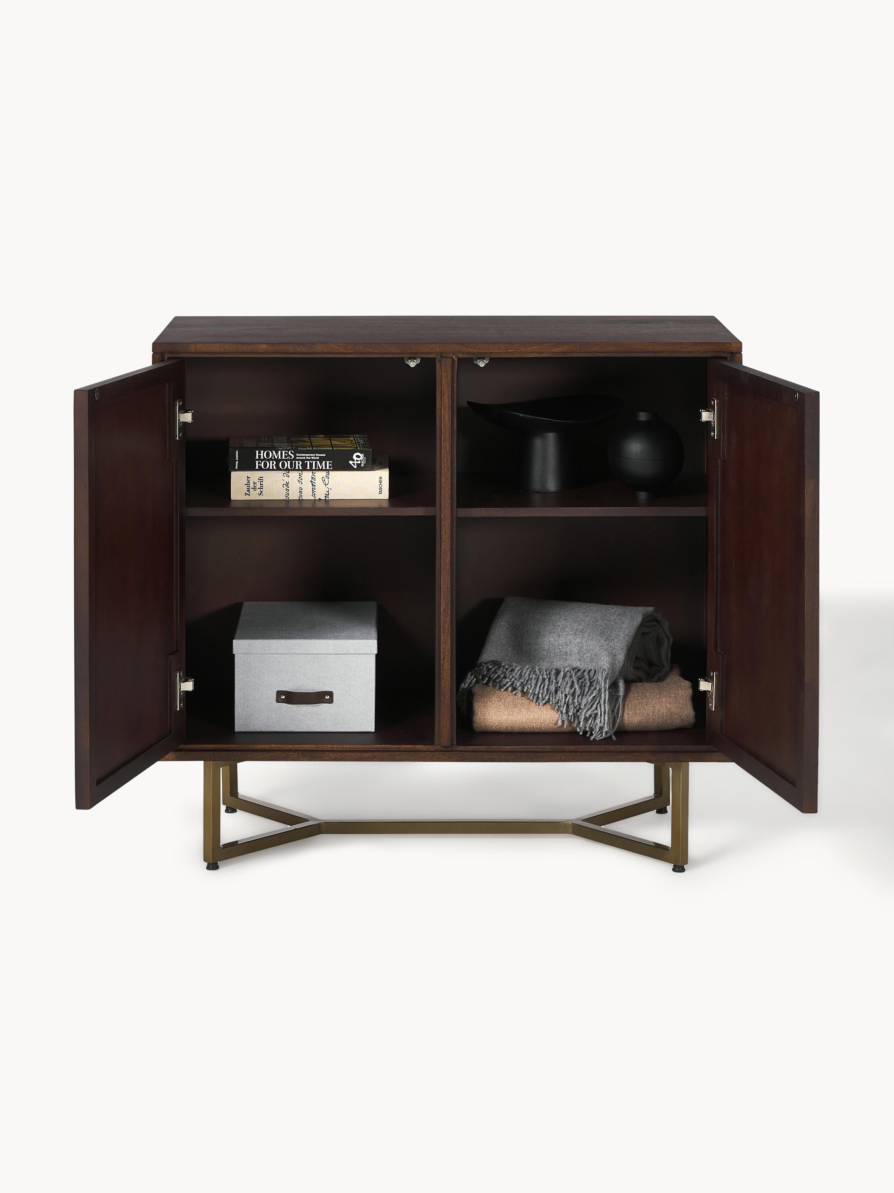 Dressoir Luca van mangohout met visgraatpatroon