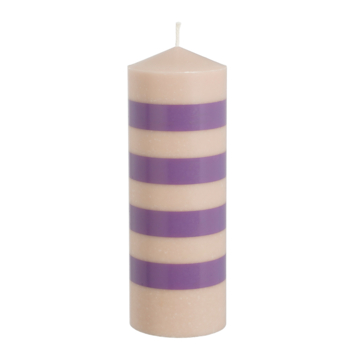Dip-dye dinerkaars stearine roze bruin 2 stuks