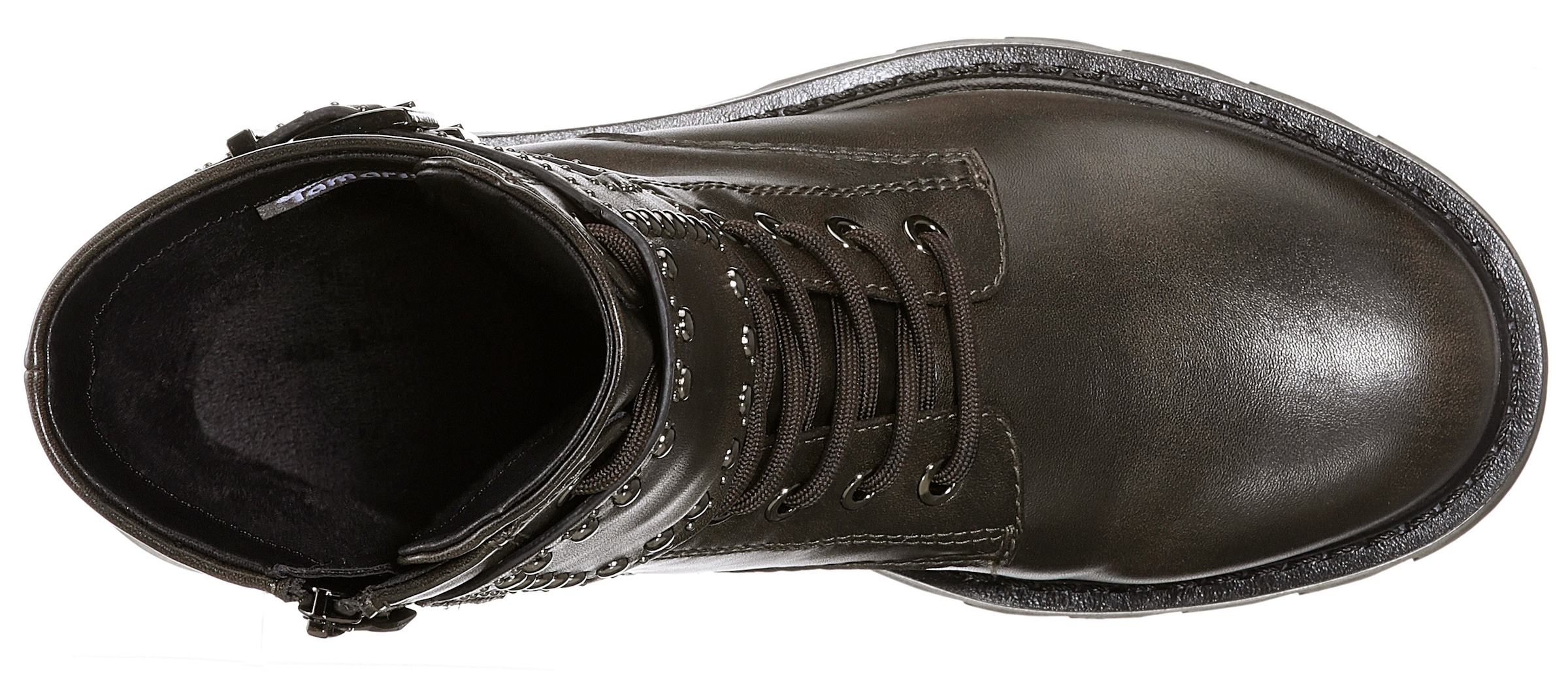 Tamaris Bikerboots  , Blockabsatz, Schnürboots, Schnürstiefelette mit Innenreissverschluss
