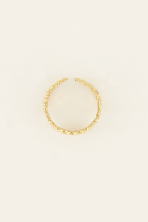 Ring schakels met touwpatroon