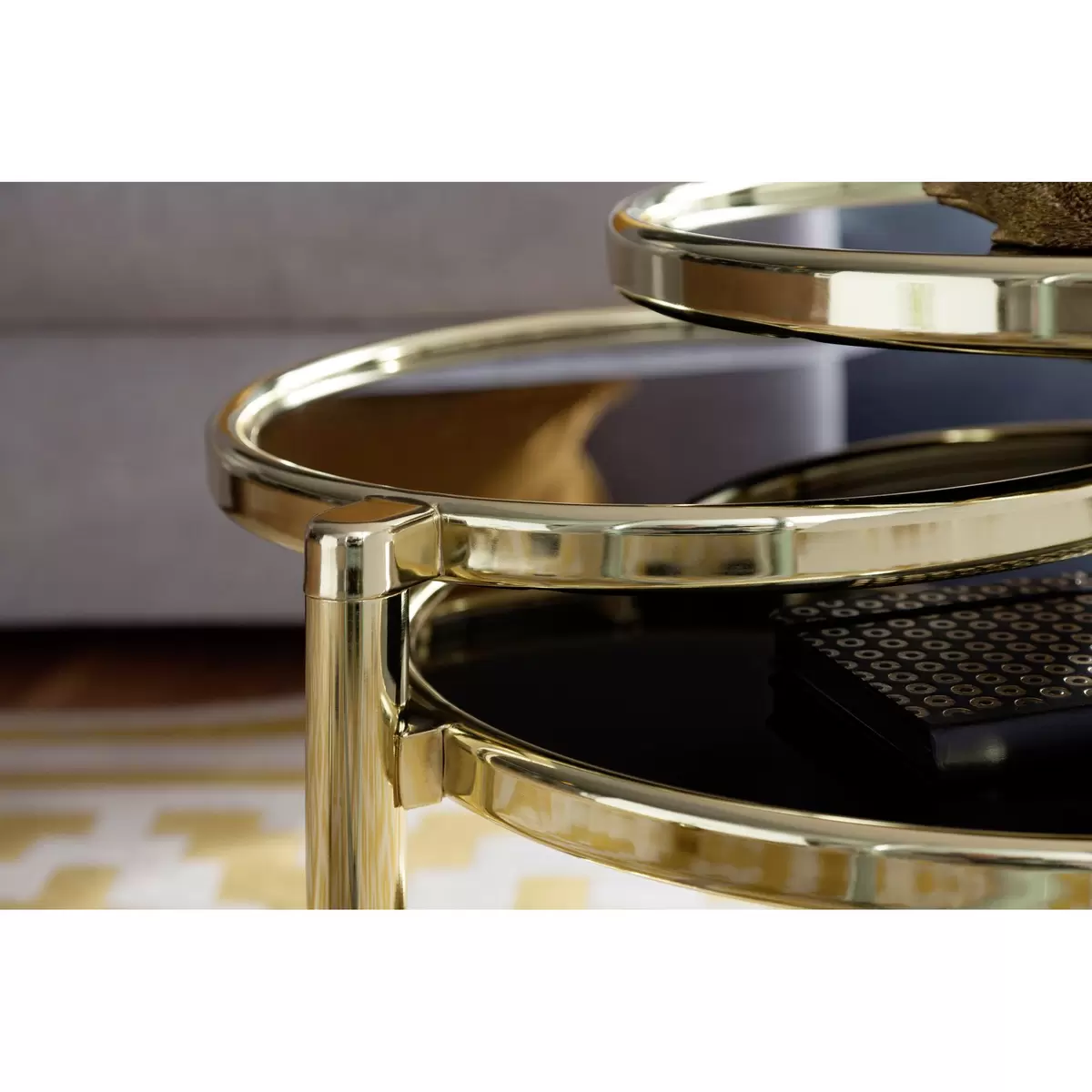 Couchtisch Paradas gold,schwarz