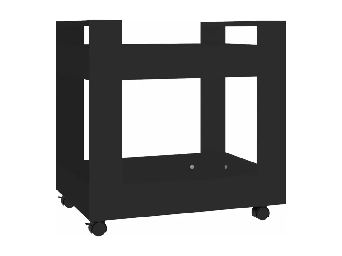 Chariot de bureau Noir 60x45x60 cm Bois d'ingénierie