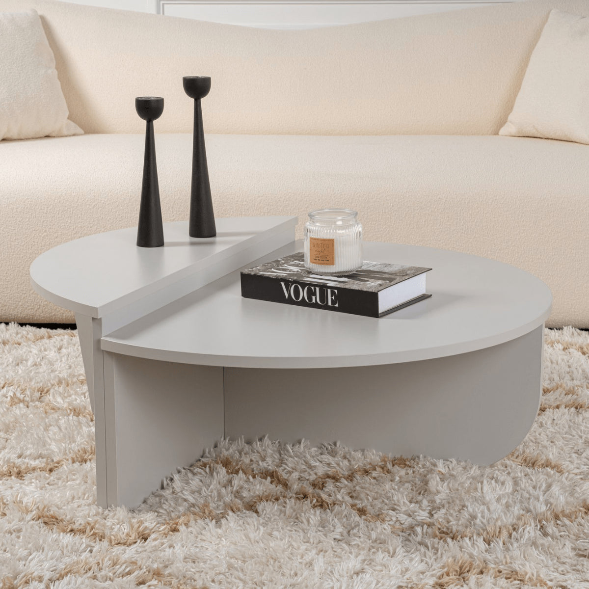 Calicosy - Set van 2 salontafels B90 cm - ORION - Grijs