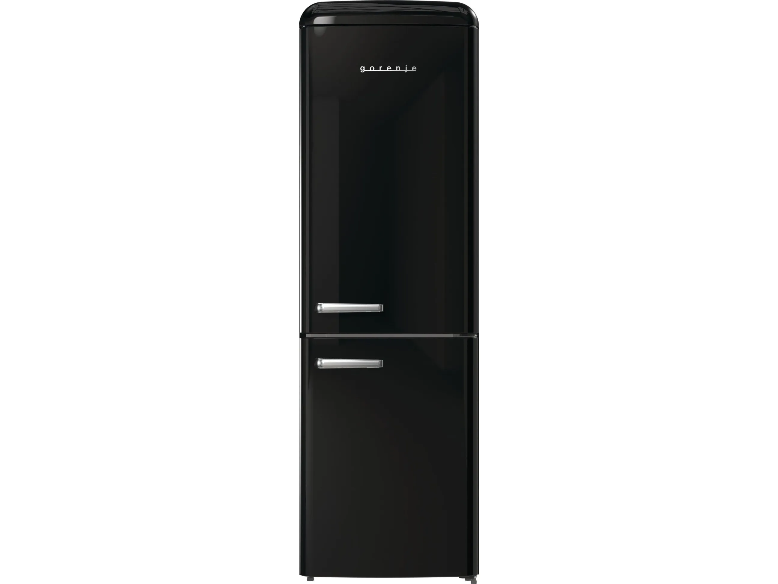 Gorenje Retro Collection ONRK619DBK - Køleskab/fryser - bund-fryser - bredde: 60 cm - dybde: 66.1 cm - højde: 194 cm - 300 liter - Klasse D - sort