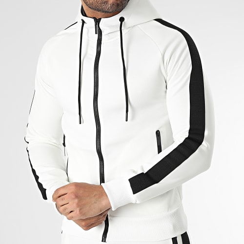 Ensemble De Survetement A Bandes Renaissance Blanc