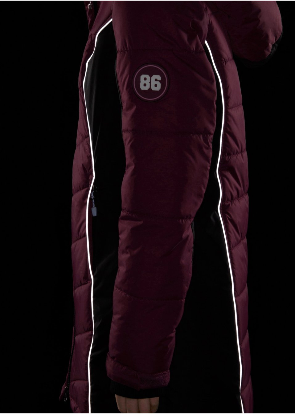 Manteau de ski matelassé fonctionnel, imperméable