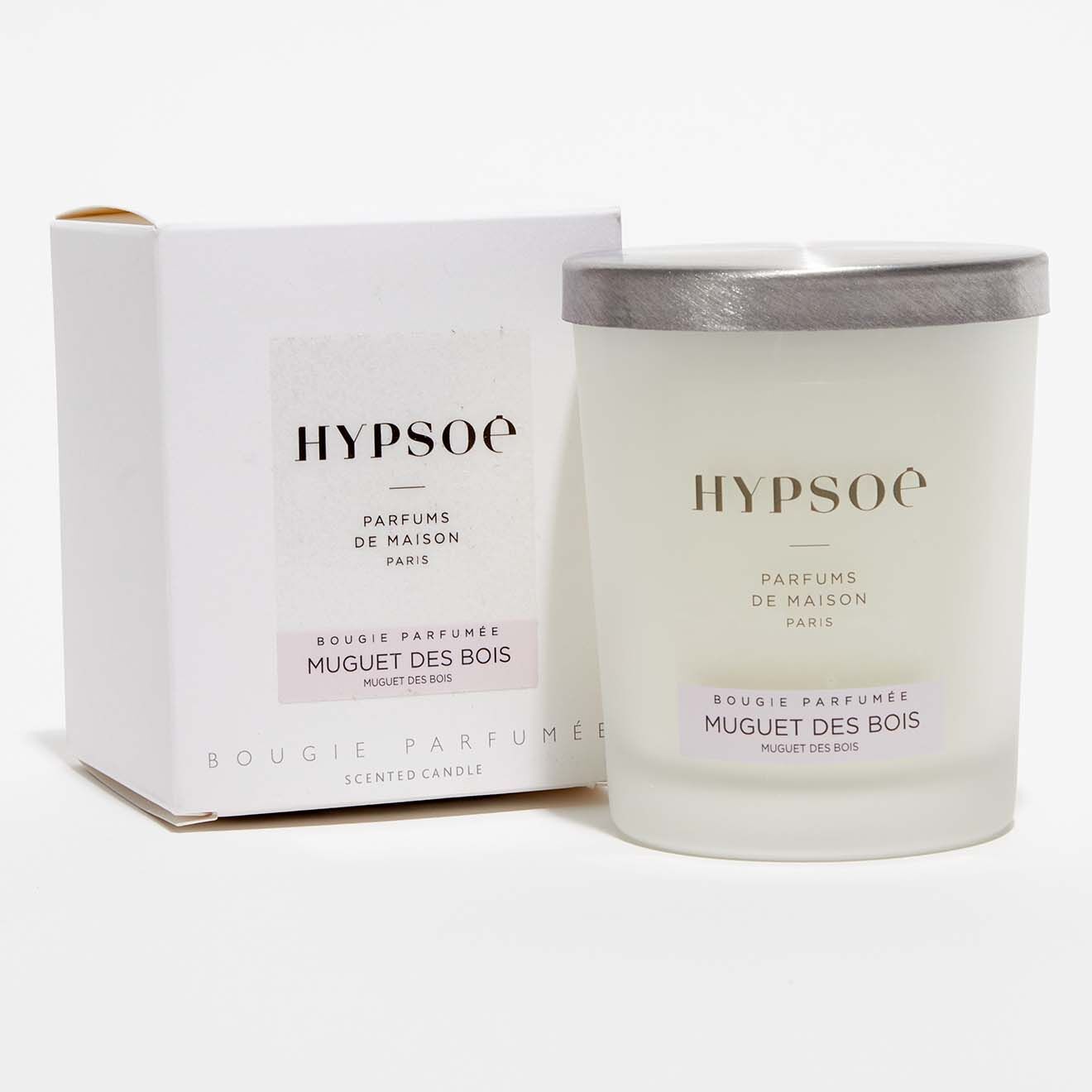Hypsoé Bougie parfumée Silver Cover Muguet des Bois - 1 mèche 50h