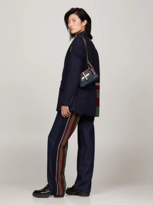 Bolsa Tommy x Pendleton New York Stripe com Fecho Giratório