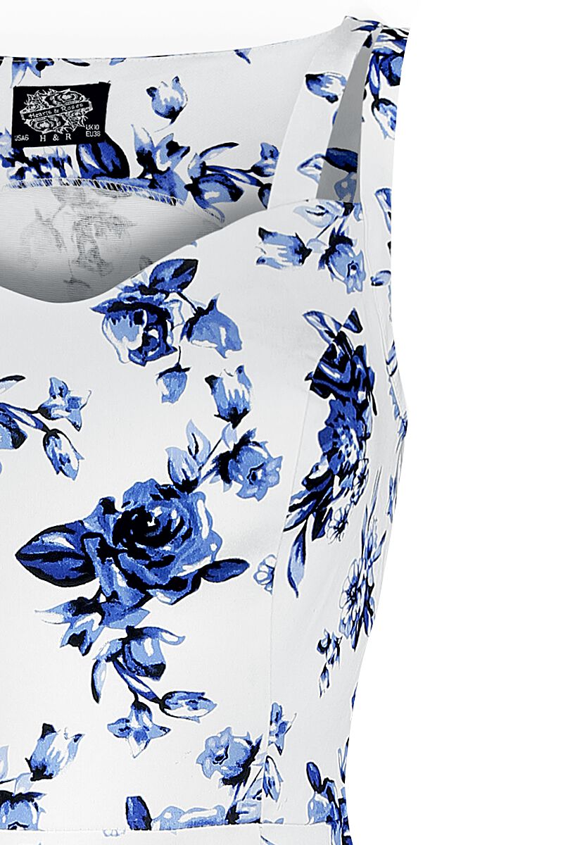 Robe trapèze Blue Rosaceae | H&R London Robe mi-longue