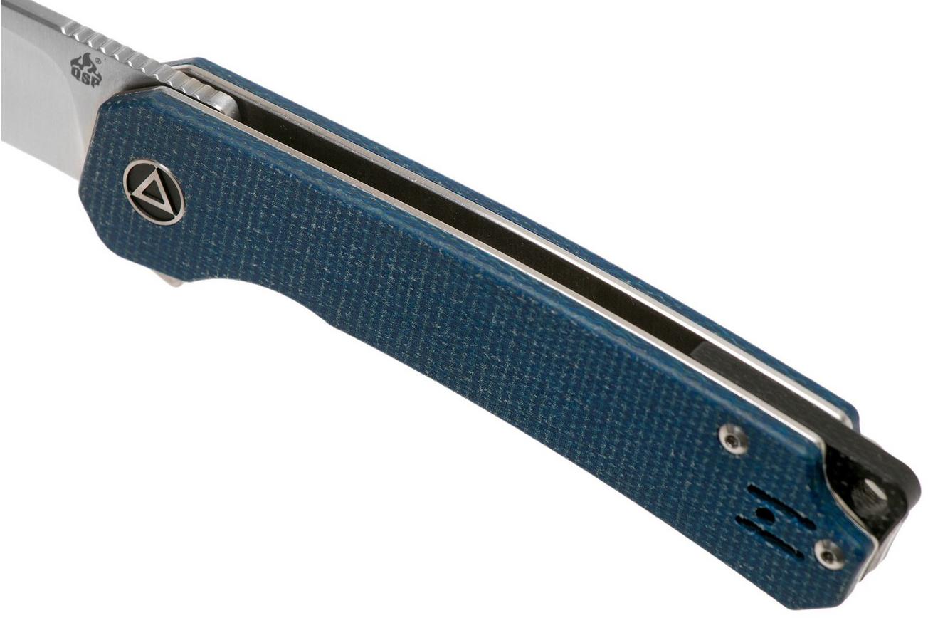 QSP Knife Osprey QS139-B Blue Micarta, Satin, zakmes