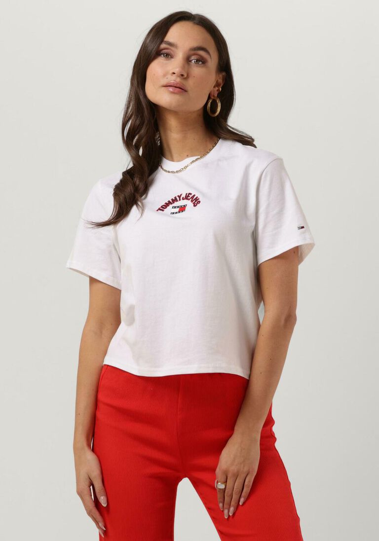 TOMMY JEANS witte tommy jeans t-shirt tjw cls varsity prep 2 tee