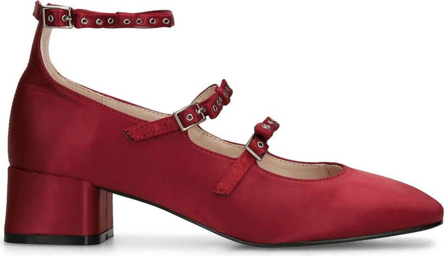 Sacha Mary Jane's satijnen pumps rood