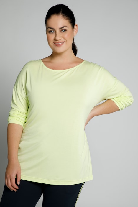 Shirt, Wasserfallausschnitt, Rücken-Zierbänder, Langarm