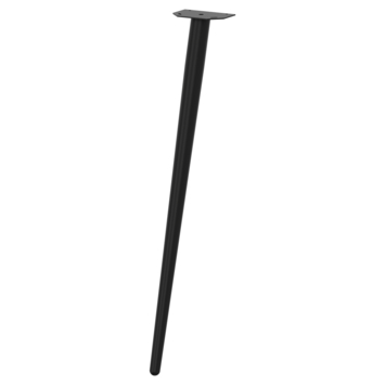Duraline tafelpoot conisch hamerslag zwart Ø1,9x7,2x72 cm