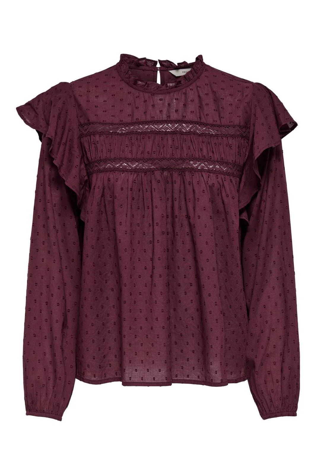 Only Onlkatti L/S Dobby Top 4749728 tawny port