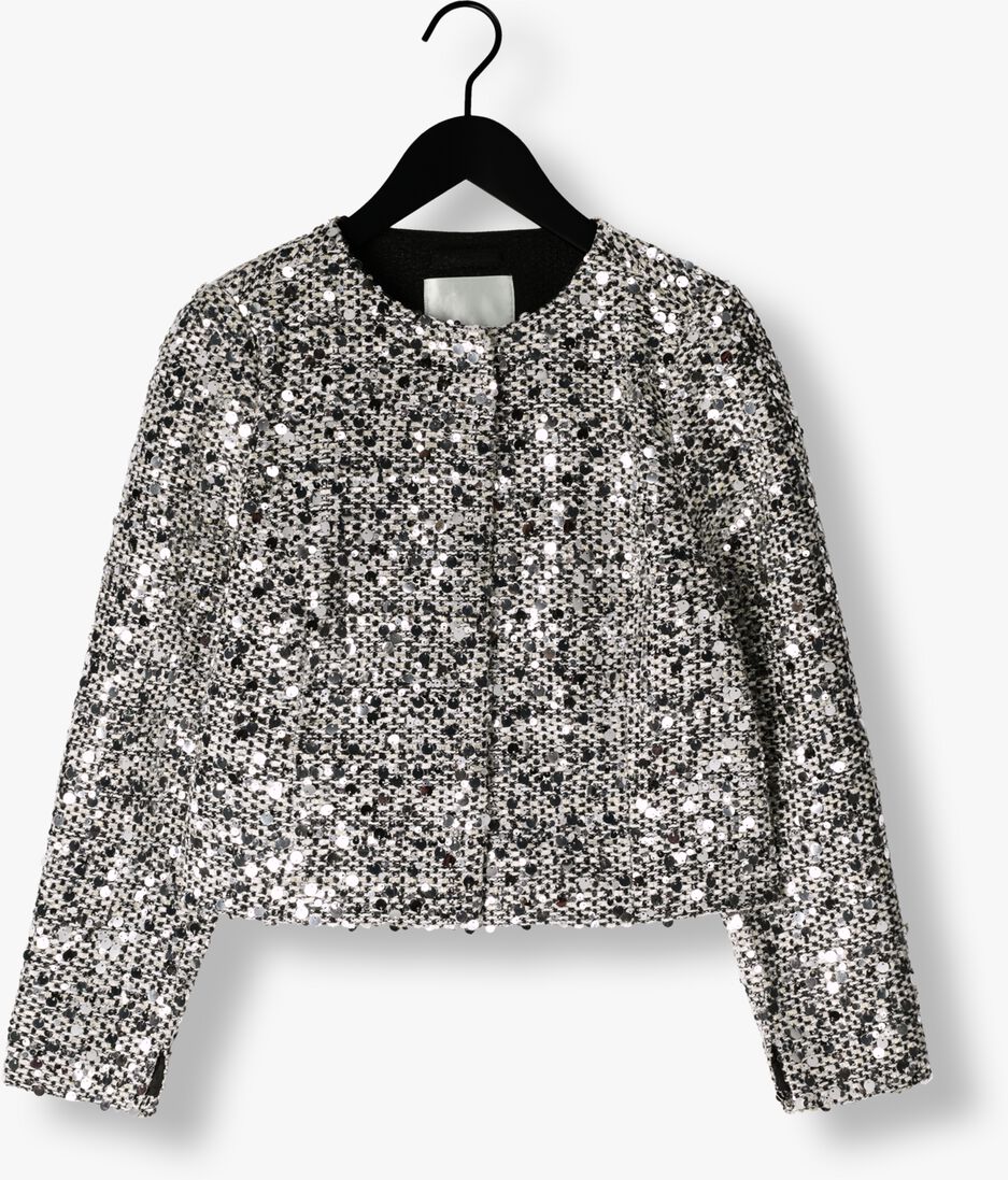 zwarte co'couture jack boucle cc sequin cocktail jacket