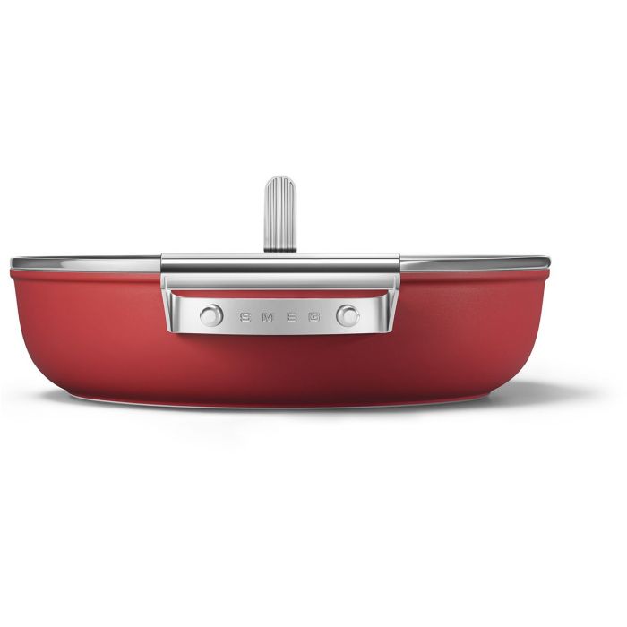SMEG Schmorpfanne mit Deckel 28 cm CKFD2811RDM Rot