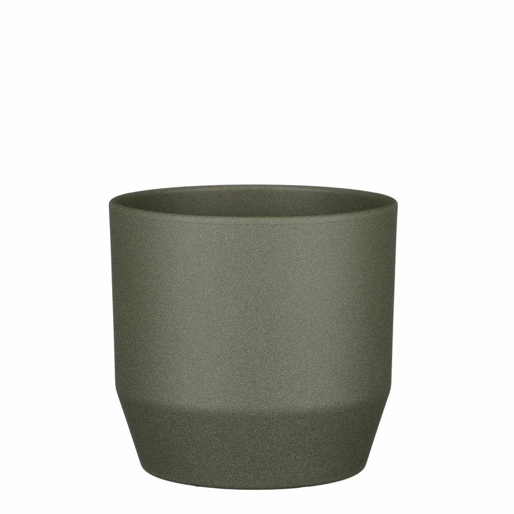 Mica decorations pot de fleur nola - 19.5x19.5x18 cm - céramique - vert