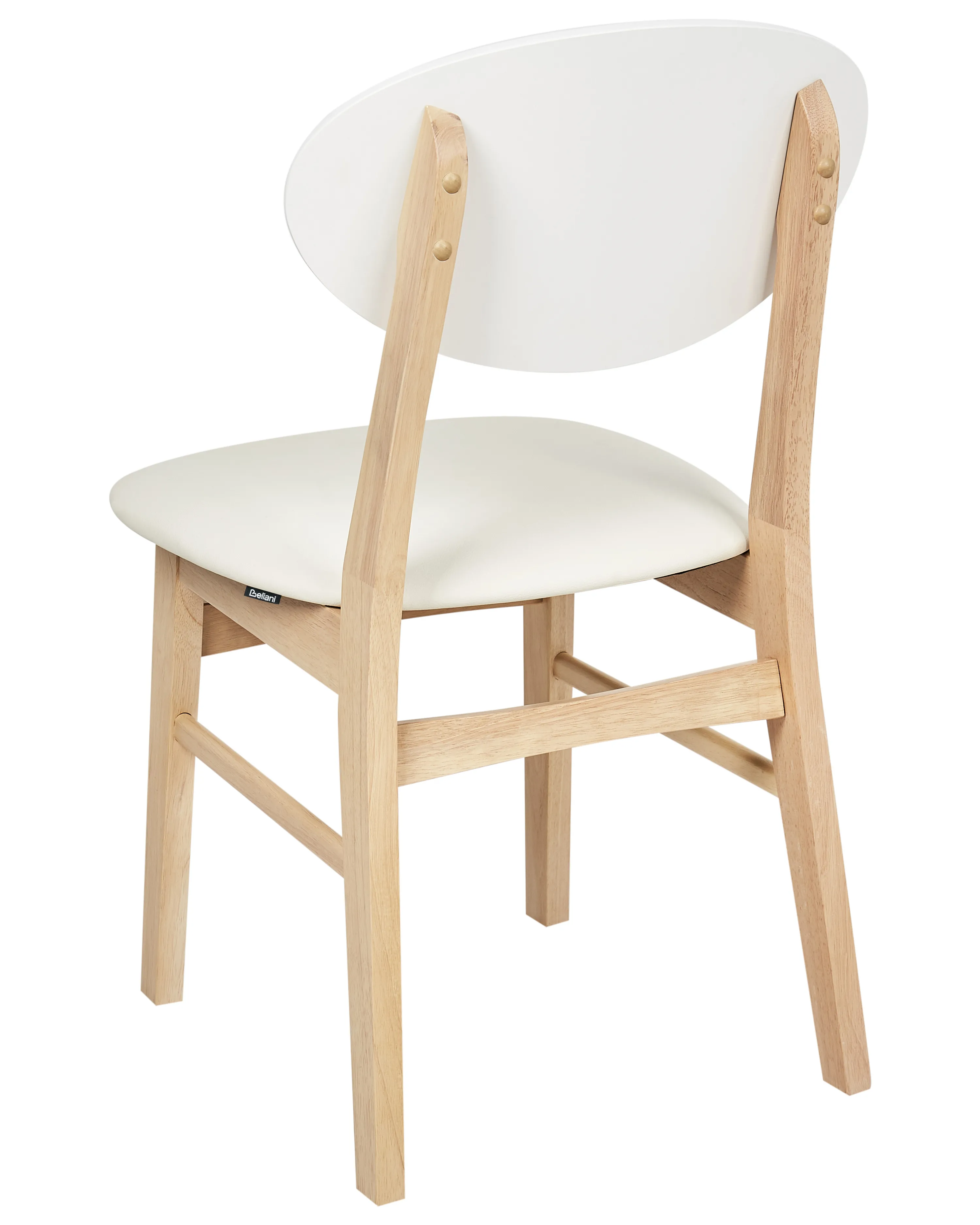 Set van 2 eetkamerstoelen AMERY Hout Gebroken wit/lichtbruin