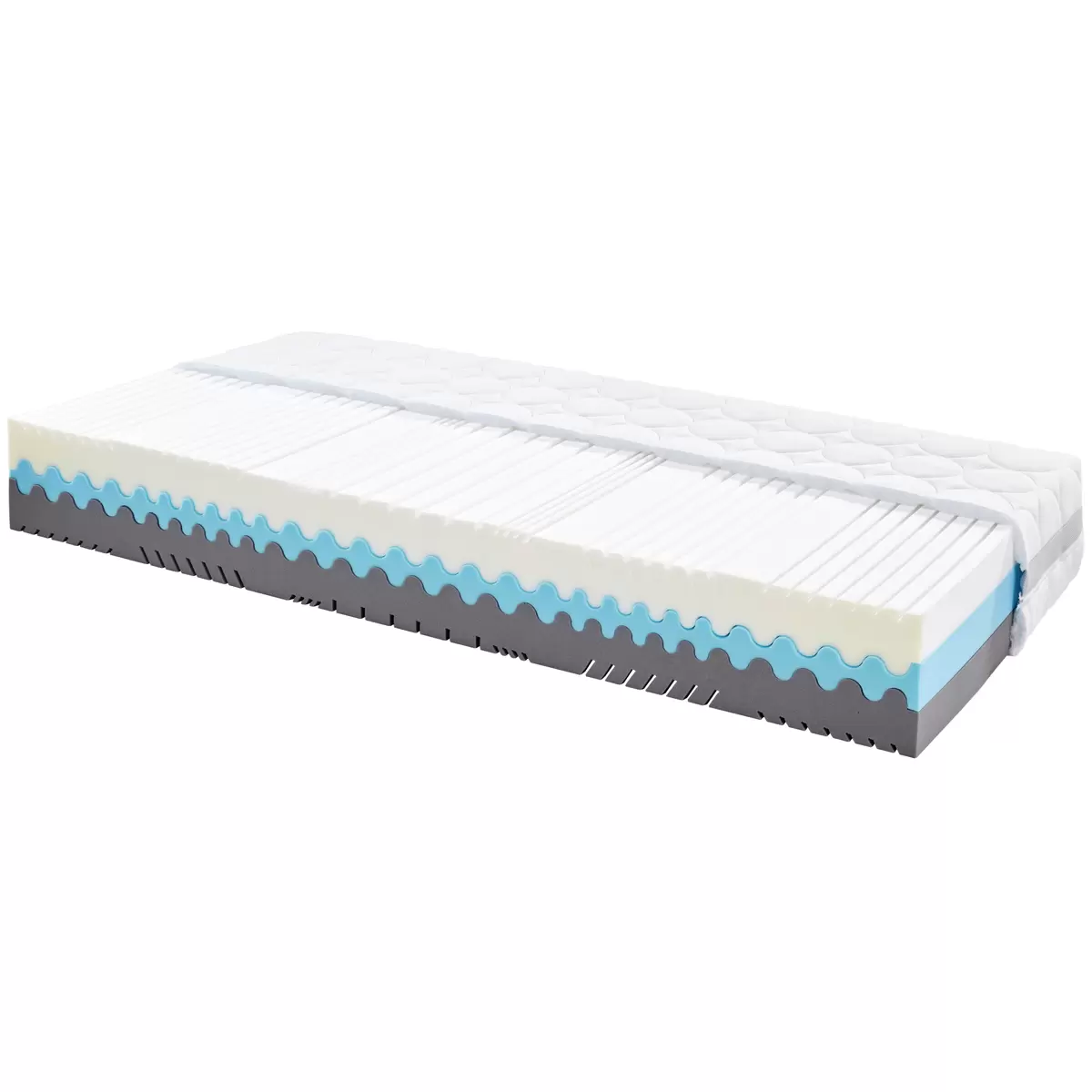 Matratze Silvy Deluxe H3/H4 80 x 200 weiss