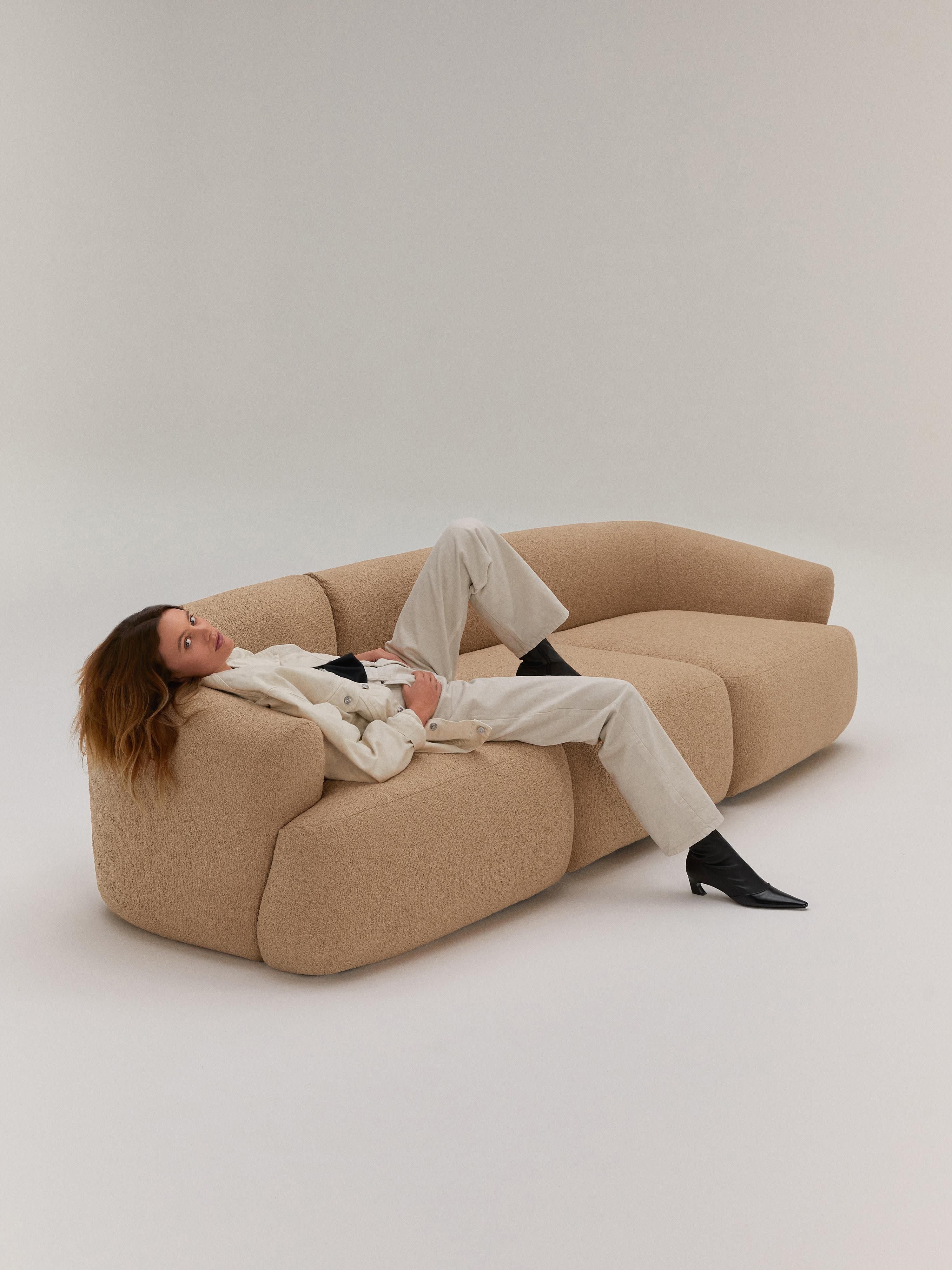 Modulaire bouclé bank Sofia (3-zits)
