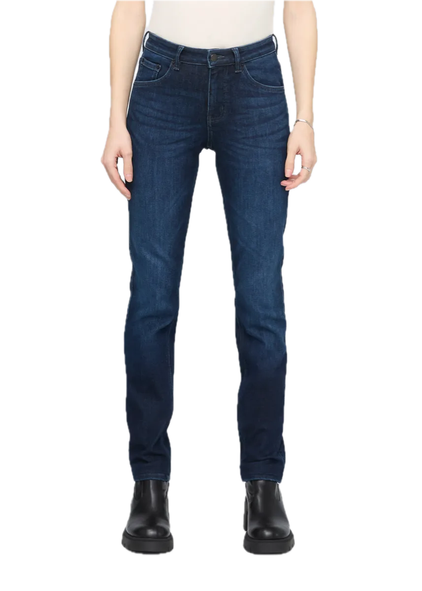Duer Tech Fleece Denim Slim Straight Dark Indigo