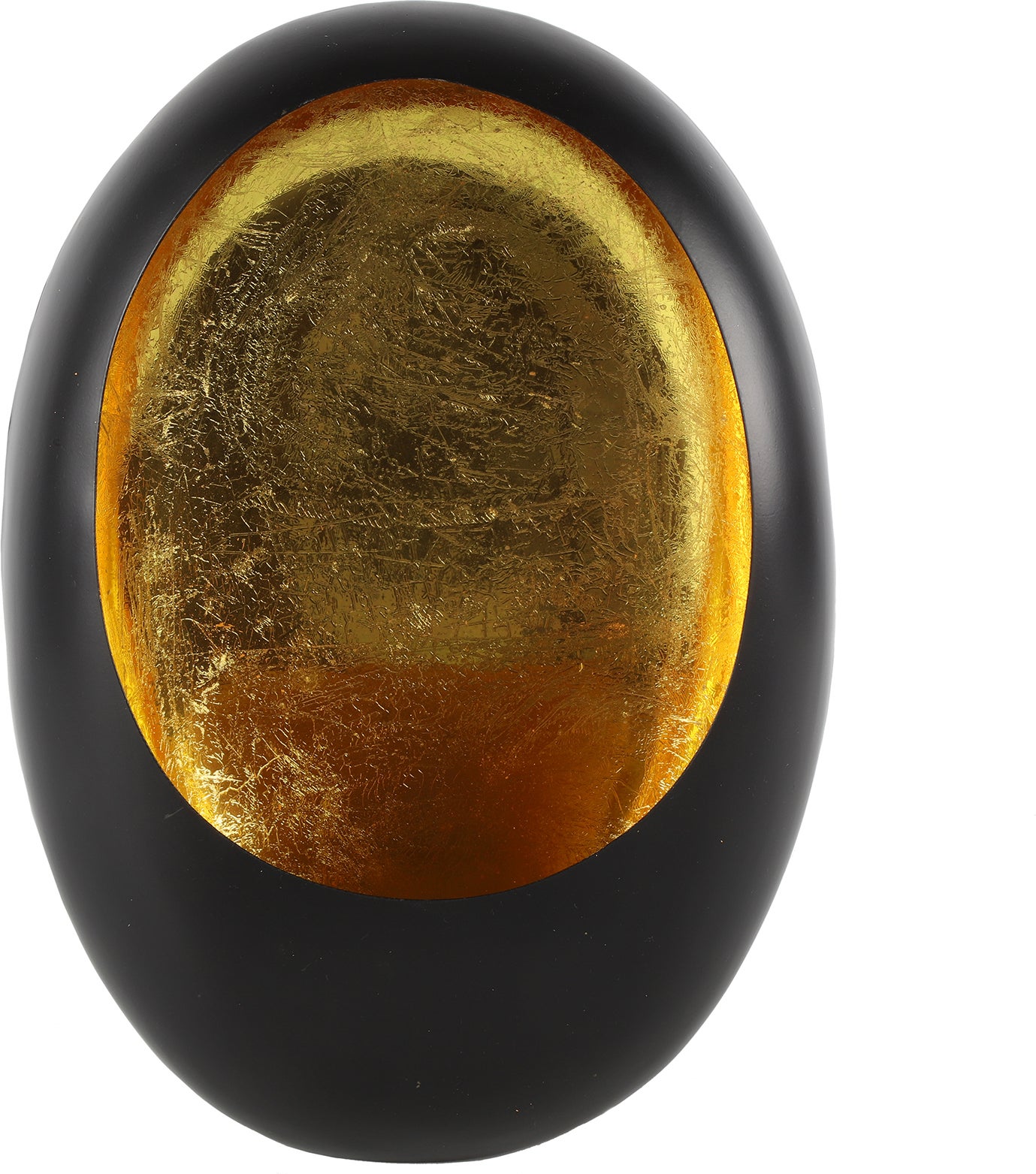 Countryfield waxinelichthouder Eggy zwart / goud 17,5 x 32,5 x 44 cm